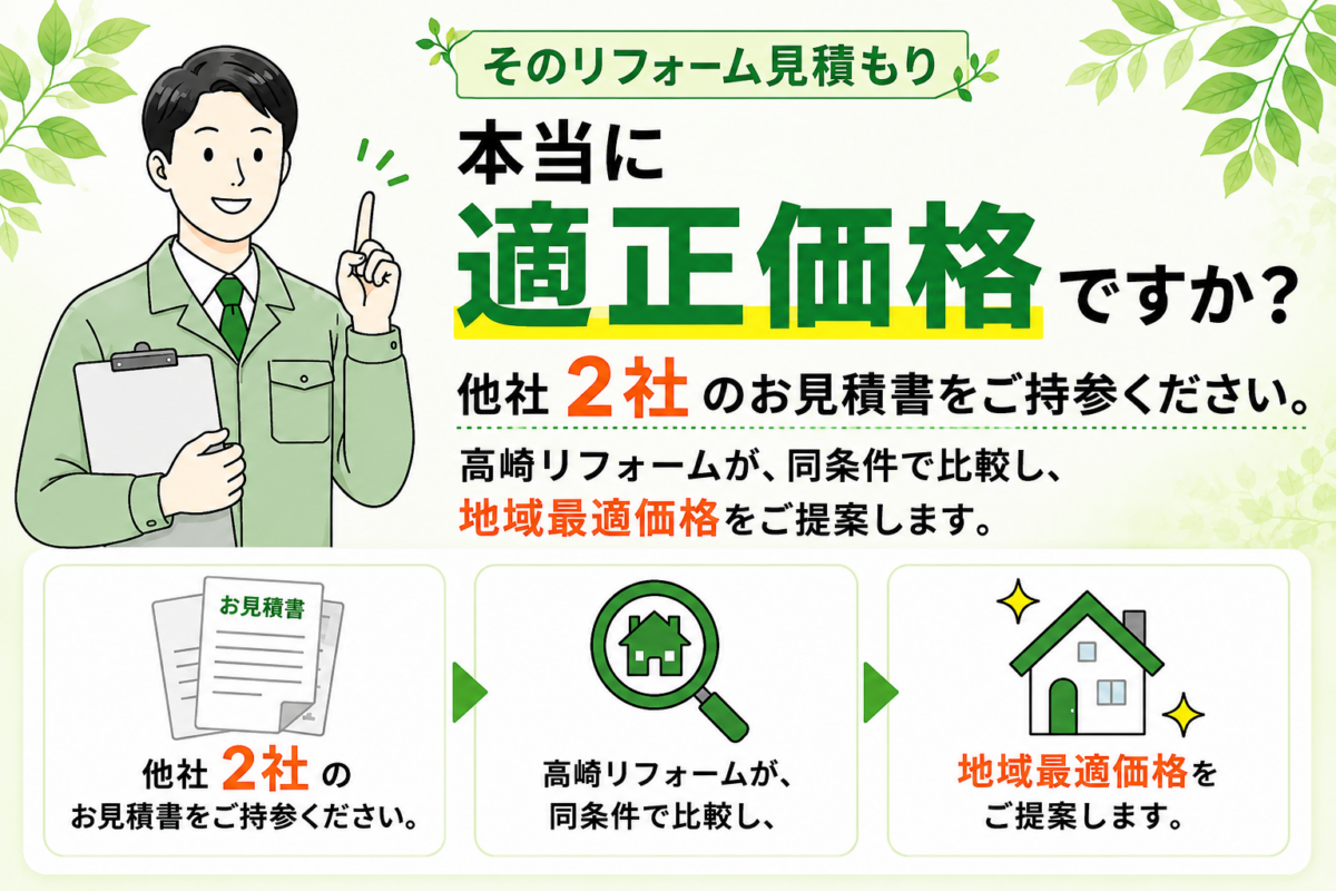 そのリフォーム見積、本当に適正価格ですか？