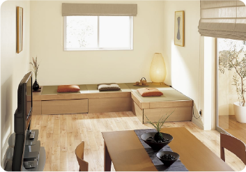 収納の多いリビングに